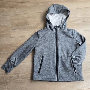 all in motion little boy XS 4/5 VGUC Sherpa Lined zip front hooded jacket